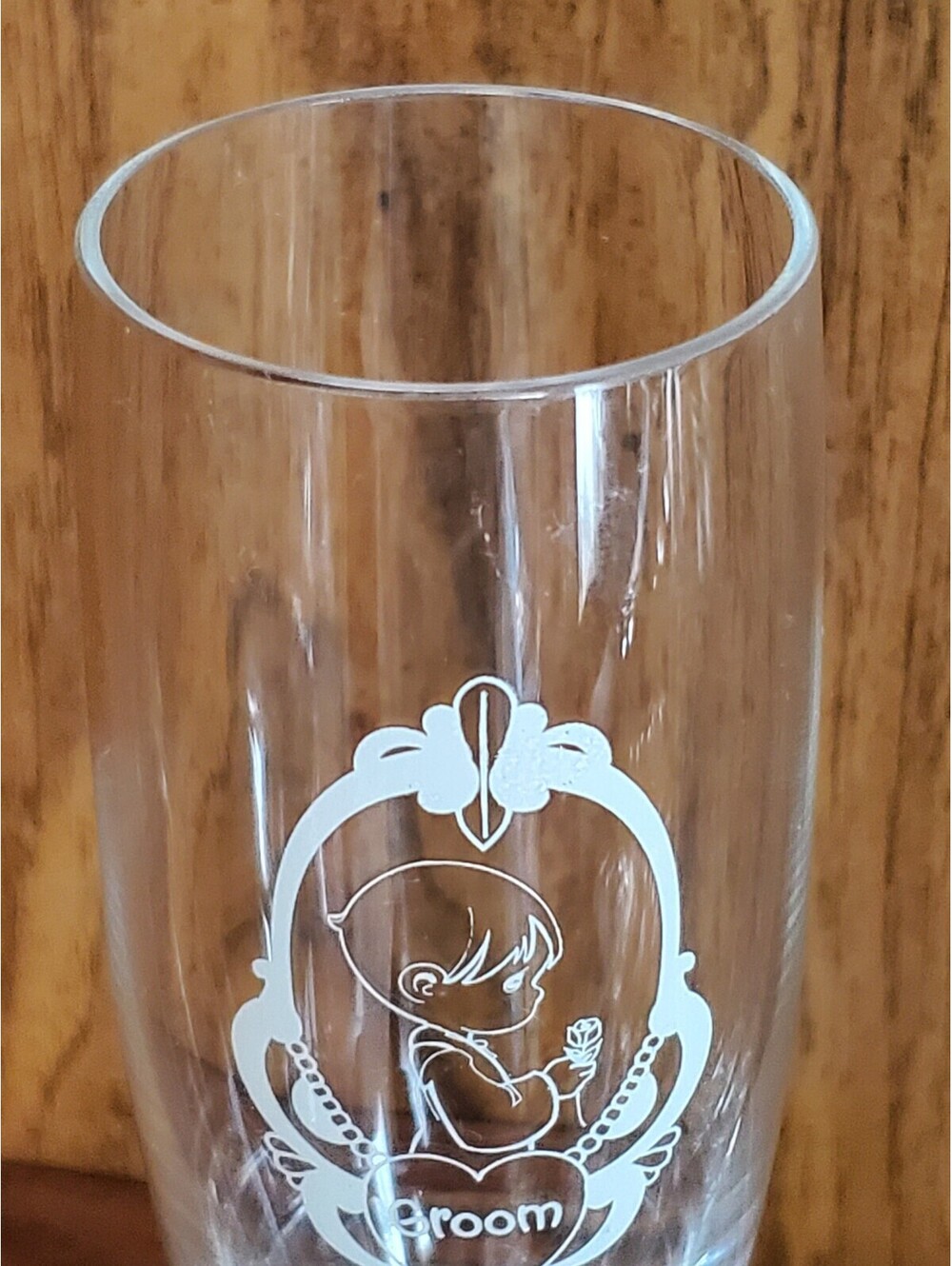 Vintage 1995 Precious Moments Bride Groom Wedding Champagne Flutes Enesco Pair - Picture 7 of 10